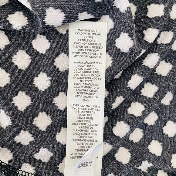 Chico's Womens Black Hi Low Hem Cold Shoulder Polka Dot Blouse Top Size 3 US XL - Picture 5 of 9